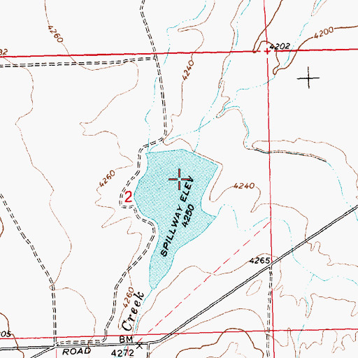 Topographic Map of McMullen Creek Dam, ID