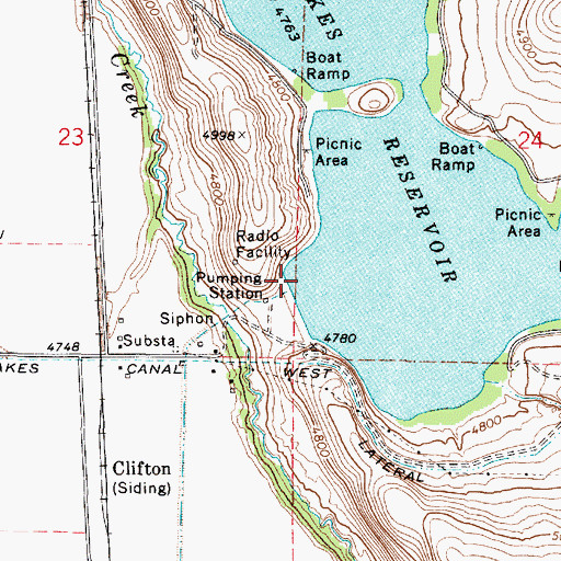 Topographic Map of Twin Lakes Southwest Dam, ID