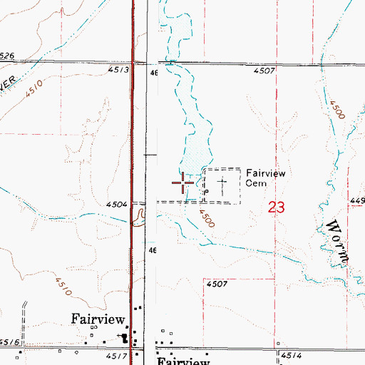 Topographic Map of Hinkley Dam, ID