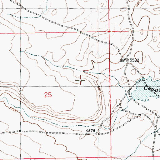 Topographic Map of Diamond A Dam, ID