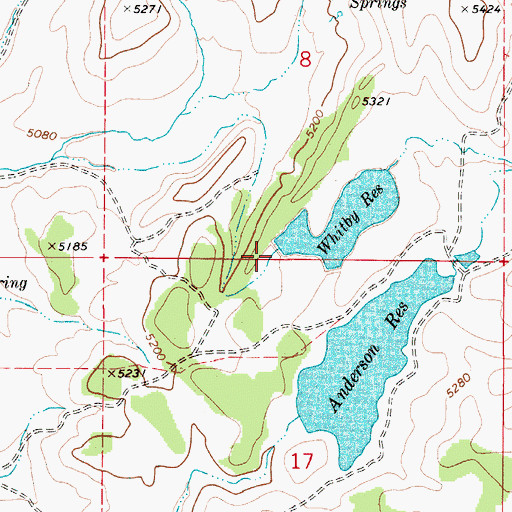 Topographic Map of Hardisty and Wilson Dam, ID