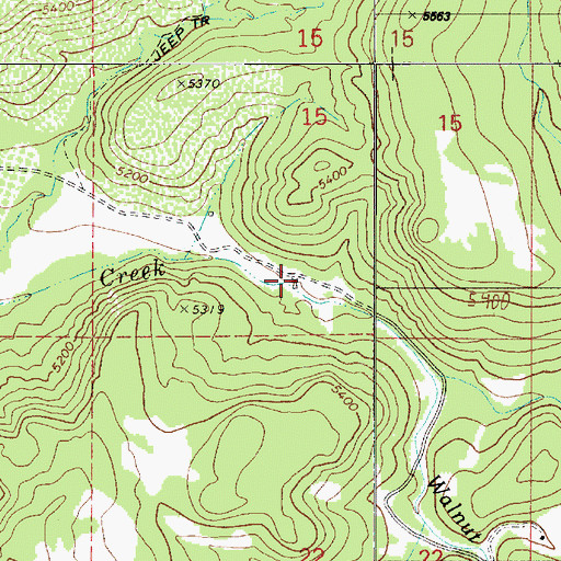 Topographic Map of Walnut Well, AZ