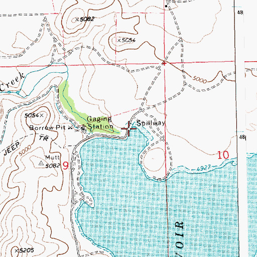 Topographic Map of Little Camas Dam, ID