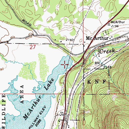 Topographic Map of McArthur Dam, ID