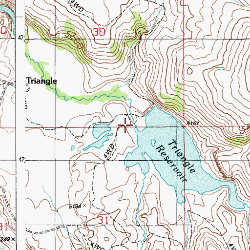 Topographic Map of Rock Creek Dam, ID
