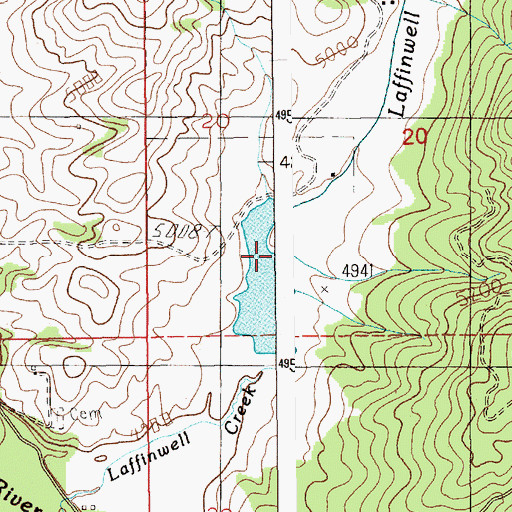 Topographic Map of Eld Dam, ID