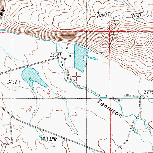 Topographic Map of Land Dam, ID