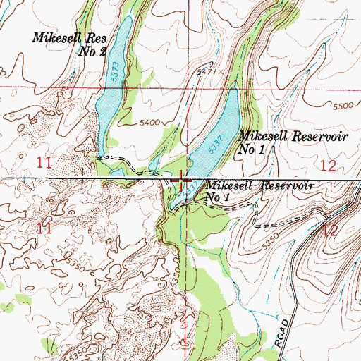 Topographic Map of Mikesell Number One - Lower Dam, ID