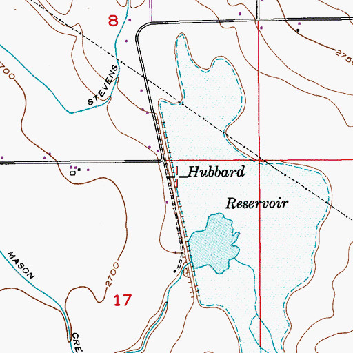 Topographic Map of Hubbard Dam, ID