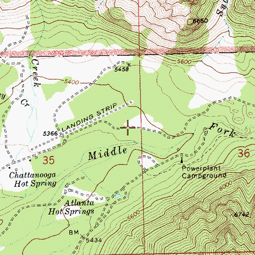 Topographic Map of Greene Tree Dam, ID