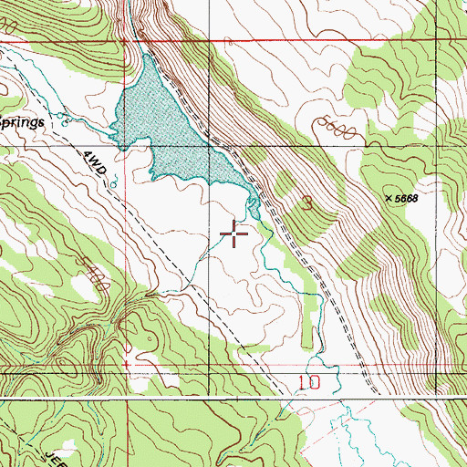 Topographic Map of Josephine Creek Dam, ID