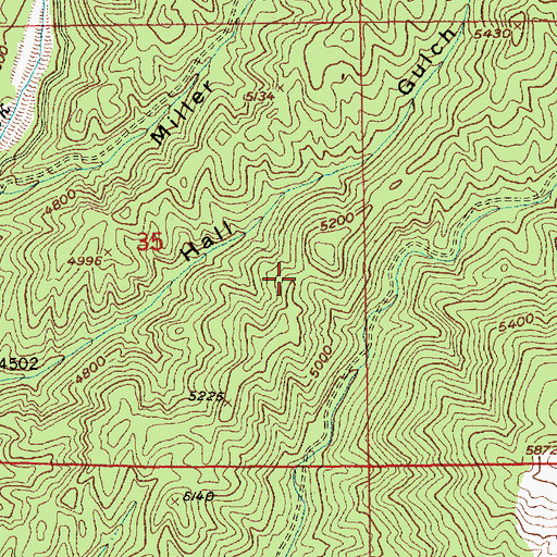 Topographic Map of Grimes Creek Pass, ID