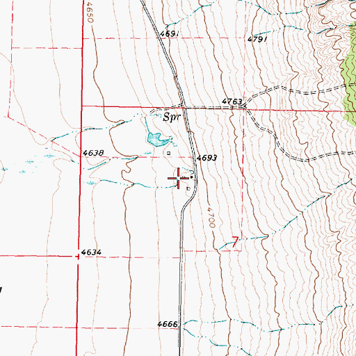 Topographic Map of Grandine Ranger Station, ID