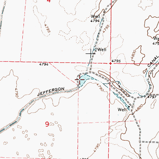 Topographic Map of Jefferson Reservoir, ID