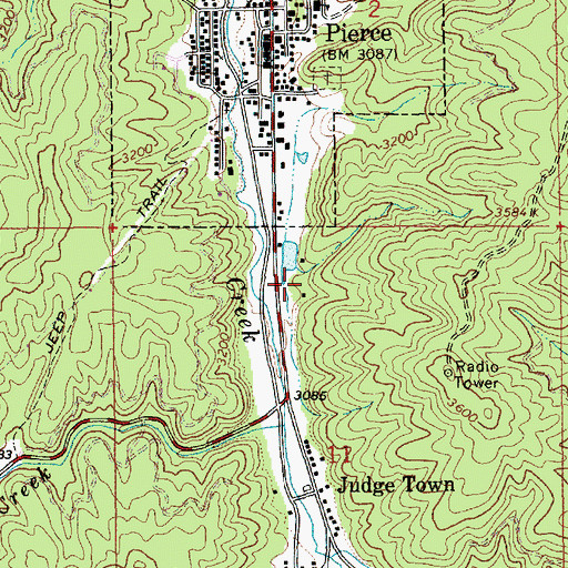 Topographic Map of Oro Fino (historical), ID