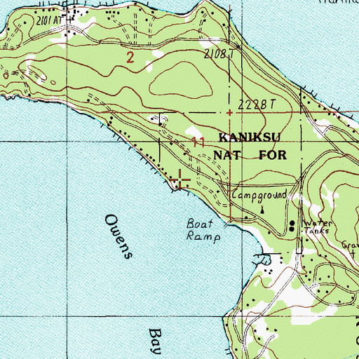 Topographic Map of Samowen Park, ID