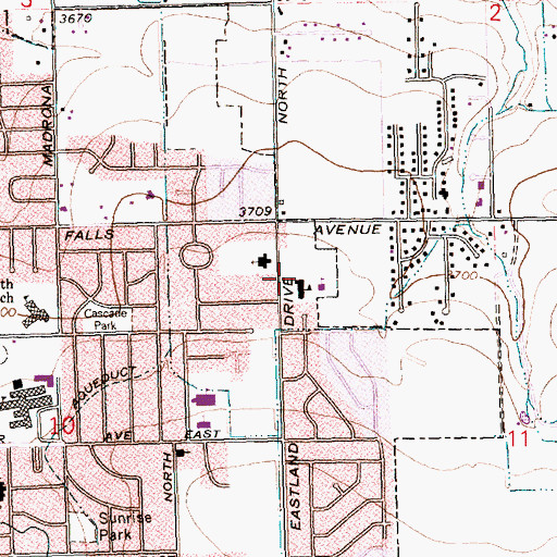 Topographic Map of Twin Falls Christian Academy, ID