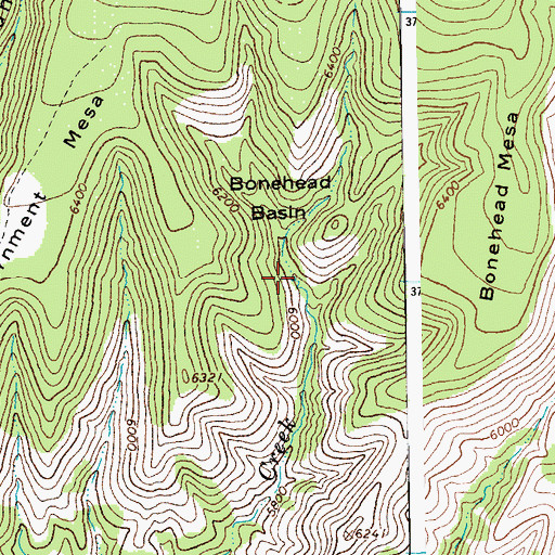 Topographic Map of Bonehead Spring, AZ