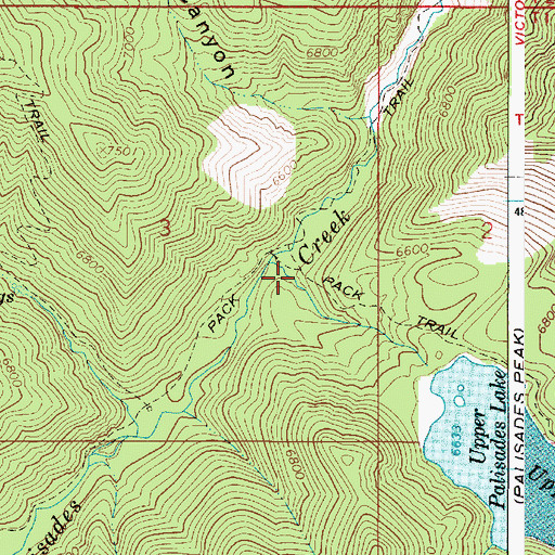 Topographic Map of Dry Creek, ID
