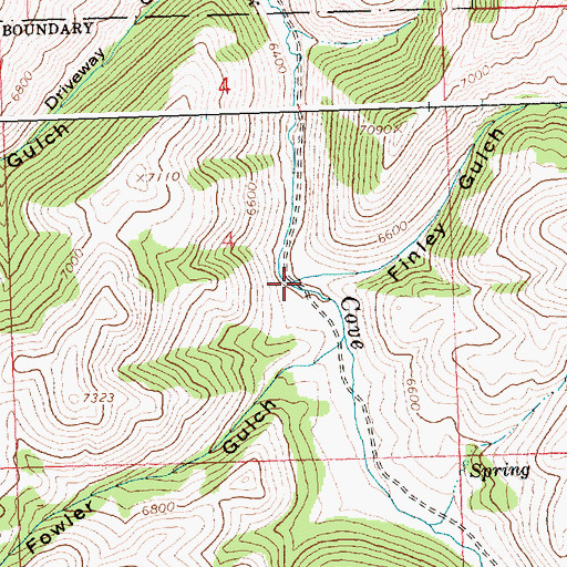 Topographic Map of Finley Creek, ID