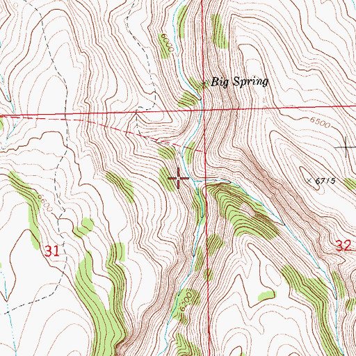 Topographic Map of Taylor Creek, ID