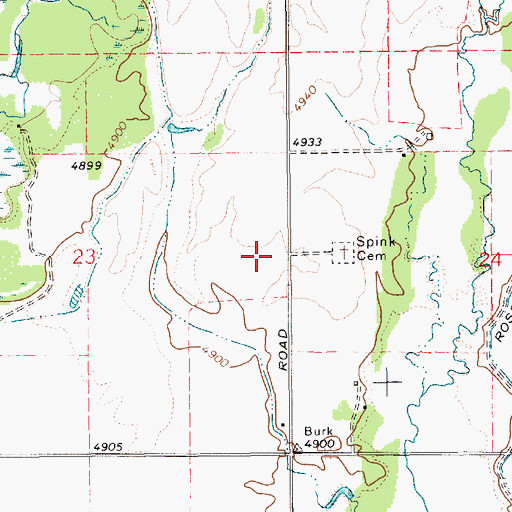 Topographic Map of Bell School (historical), ID