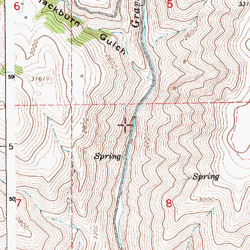 Topographic Map of Boise Trail (historical), ID