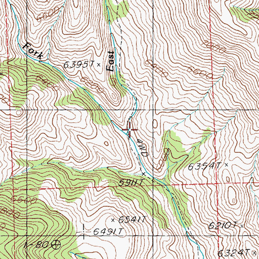 Topographic Map of West Fork Elk Creek, ID