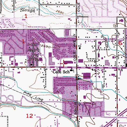 Topographic Map of Westgate Mall, ID