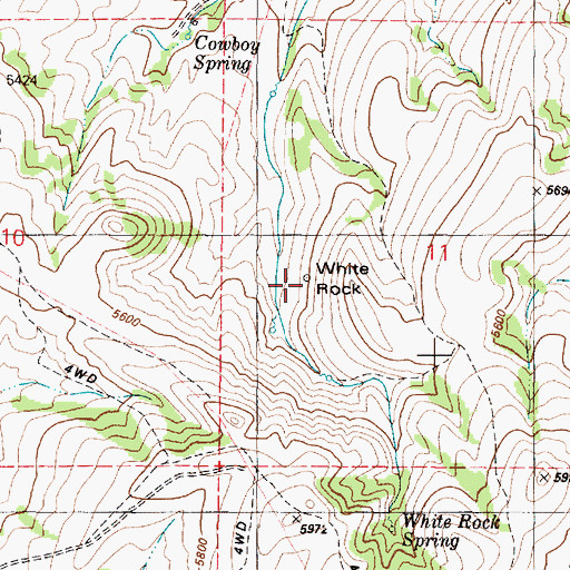 Topographic Map of White Rock, ID