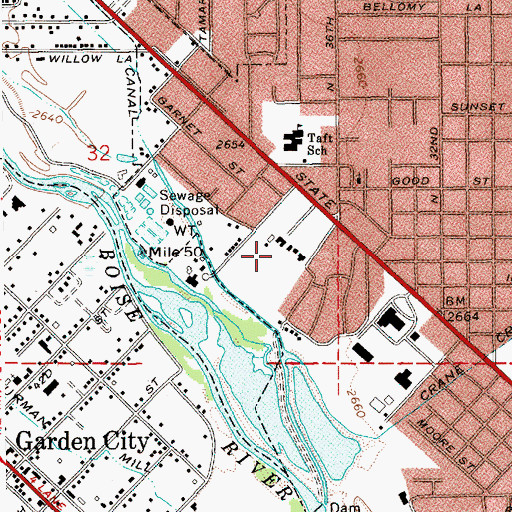 Topographic Map of Veterans Memorial State Park, ID