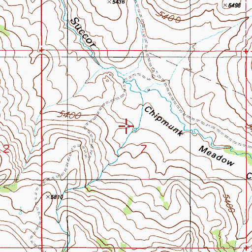 Topographic Map of Chipmunk Meadow, ID