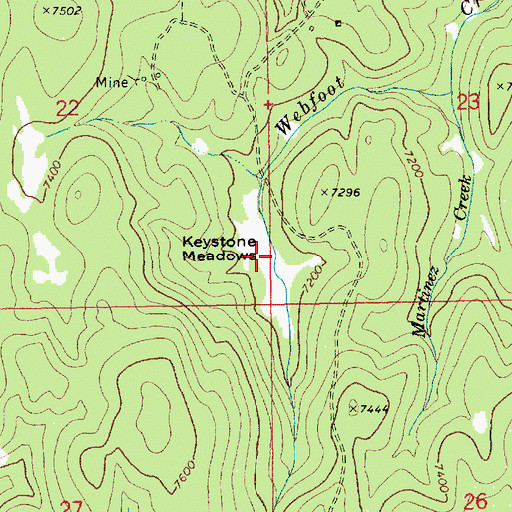 Topographic Map of Keystone Meadows, ID