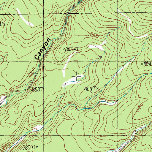 Topographic Map of Johns Canyon Spring, AZ