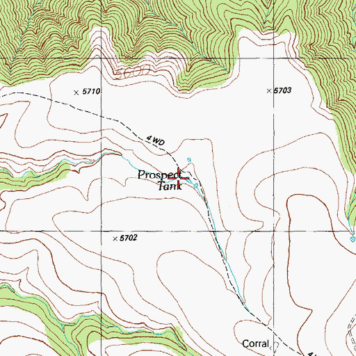 Topographic Map of Prospect Tank, AZ