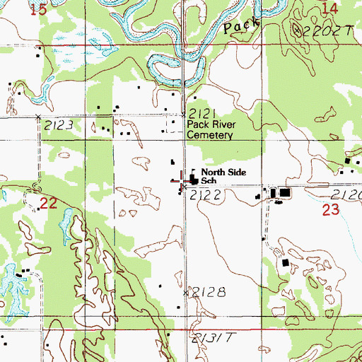 Topographic Map of Northside Elementary School, ID
