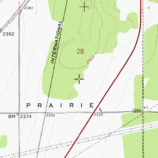 Topographic Map of Silverwood Airport (historical), ID