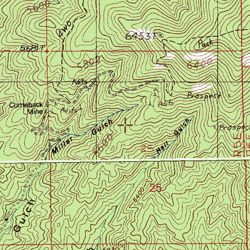 Topographic Map of Golden Age Mine Heliport, ID