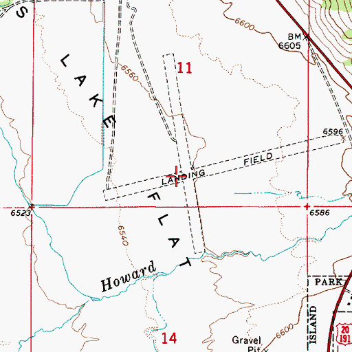 Topographic Map of Henry's Lake Airport, ID