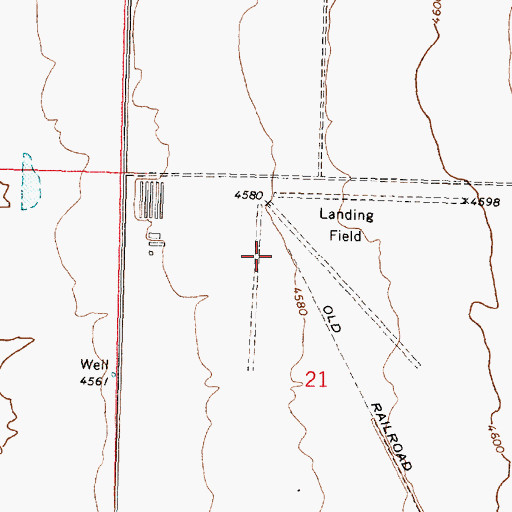 Topographic Map of Interstate Airport (historical), ID