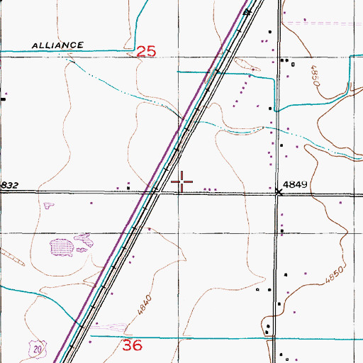 Topographic Map of Rigby Airport, ID