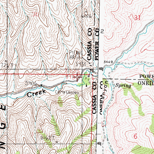 Topographic Map of Sublett Recreation Site, ID