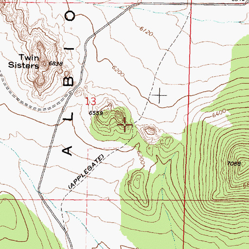 Topographic Map of Pinnacle Pass, ID