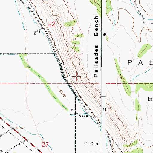 Topographic Map of Palisades Creek Winter Range Wildlife Habitate Area, ID