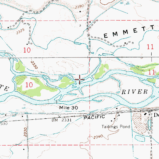 Topographic Map of Payette River Wildlife Management Area, ID