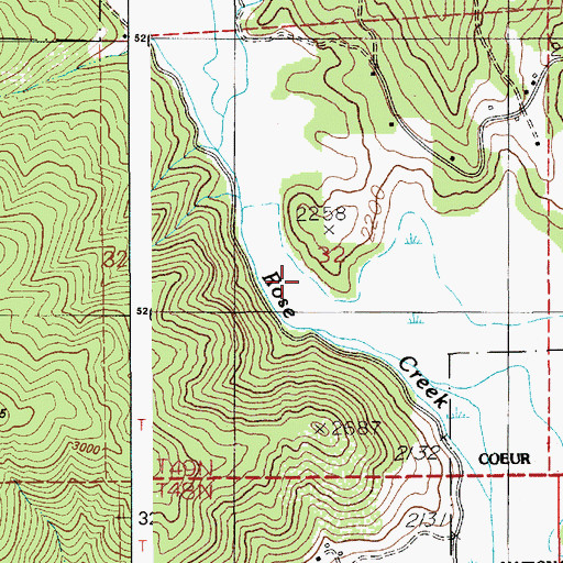 Topographic Map of Rose Lake Wildlife Habitat Area, ID