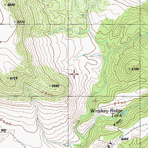 Topographic Map of Webster Spring, AZ