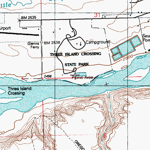 Topographic Map of Indian Hole Pond, ID