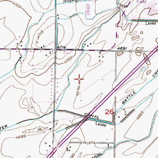 Topographic Map of Fox Hollow Elementary School, ID
