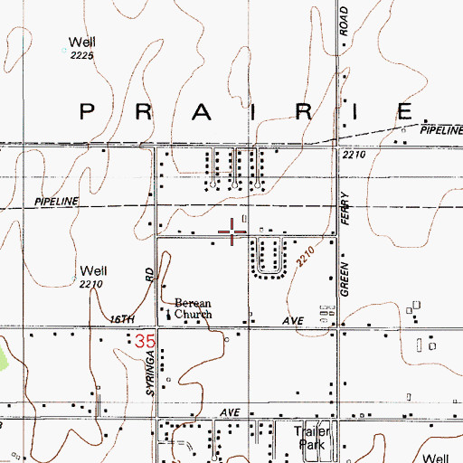 Topographic Map of Falls Christian Academy, ID